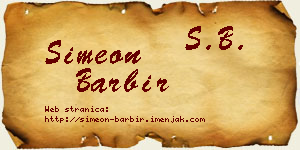 Simeon Barbir vizit kartica